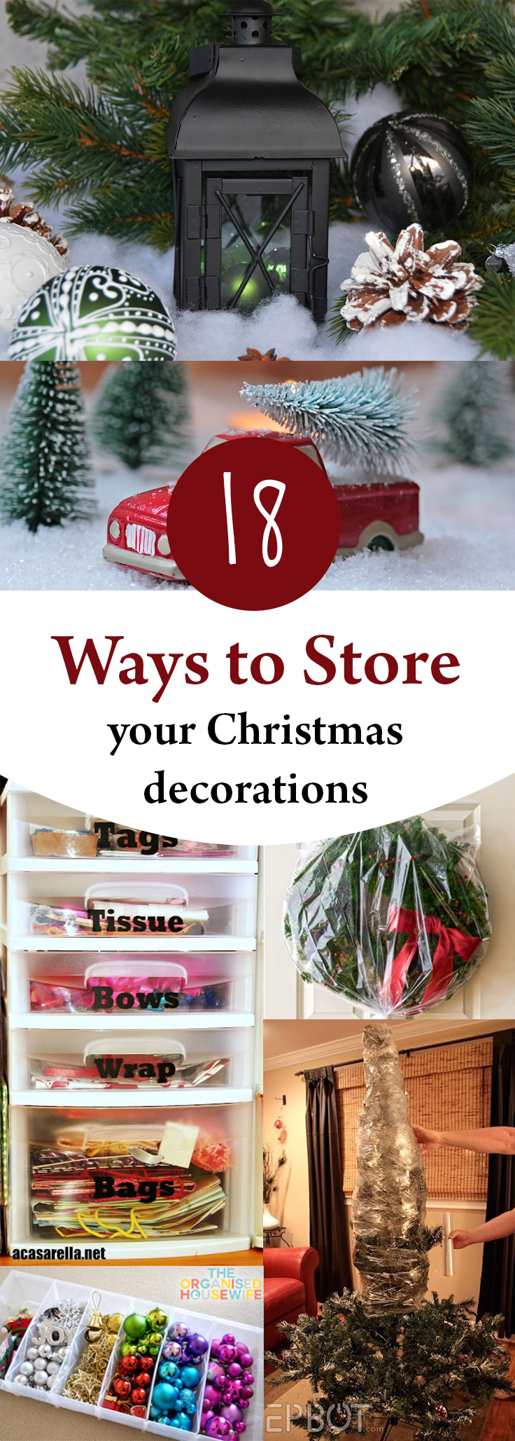 18 Ways To Store Your Christmas Decorations Wrapped In Rust