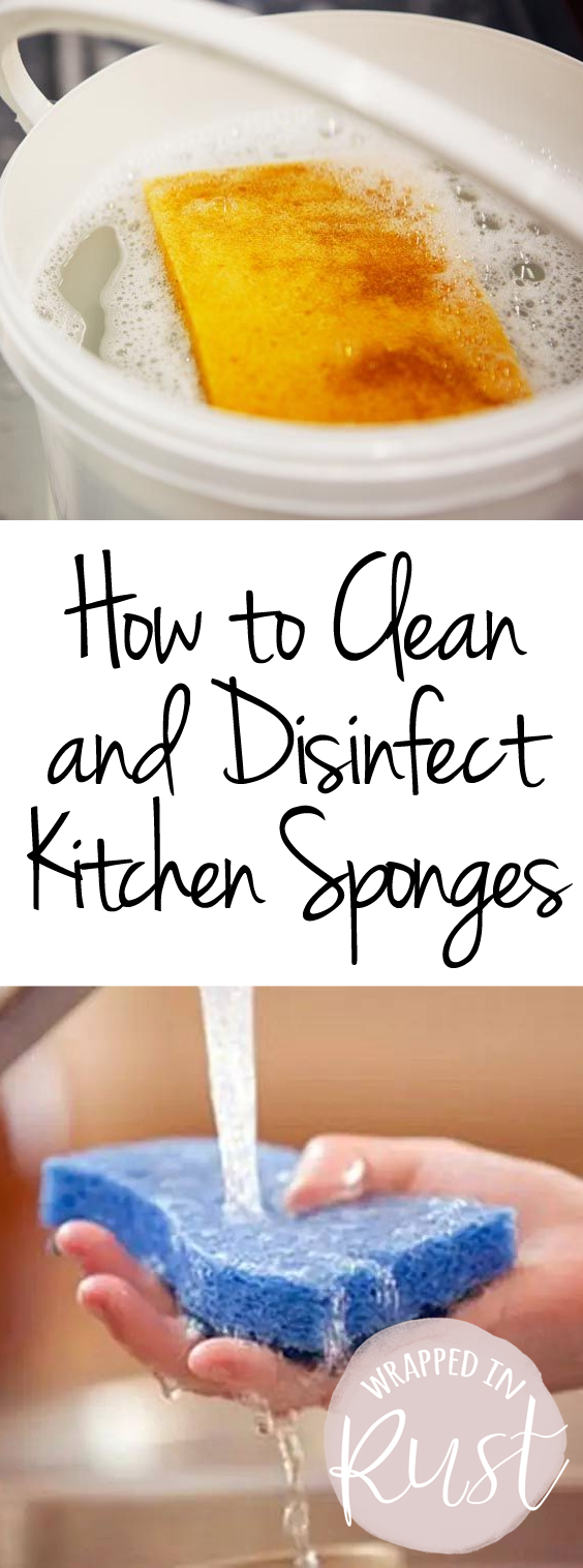 How To Clean And Disinfect Kitchen Sponges Wrapped In Rust