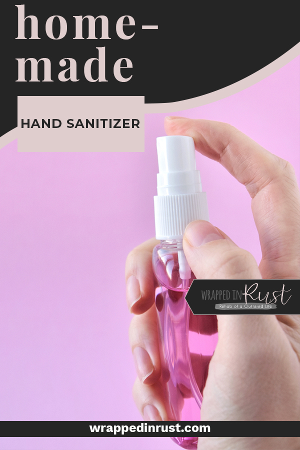 Complete COVID-19 defense requires hand sanitizer to fill in the gaps when hand-washing isn't possible. Make homemade hand sanitizer to help protect you and your family from Corona virus. #wrappedinrustblog #COVID19defense #homemadehandsanitizer