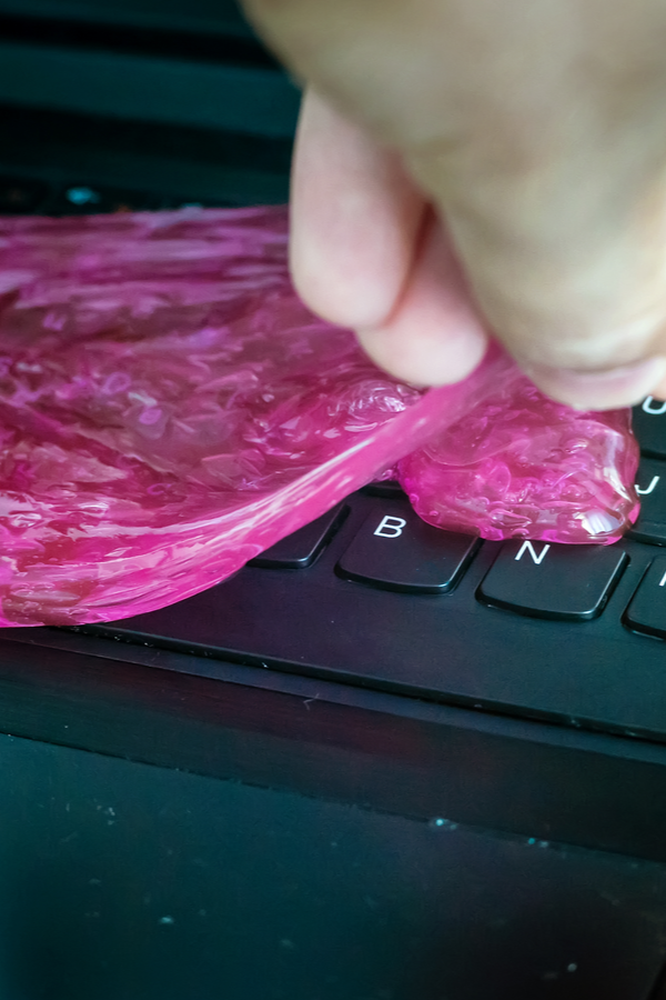 DIY cleaning slime proves that slime isn't just for your kids. Cleaning slime is a fun way to pick up and remove crumbs and debris from tiny crevices. This will make cleaning so much more fun!